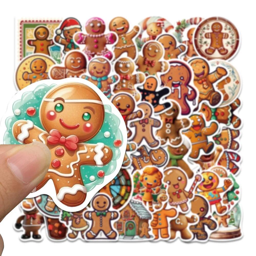 50pcs Cartoon Christmas Gingerbread Graffiti Stickers DIY Laptops Water Bottles Computers  Phones - Perfect for Christmas Gift