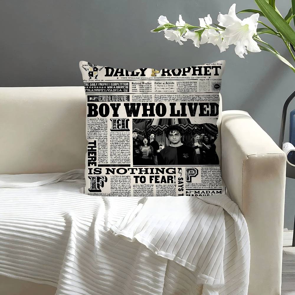 H-harry P-potter vintage Federa Quadrata Camera da Letto Divano Cuscino per Comfort e Tempo Libero Auto Soggiorno Decorazione per la Casa