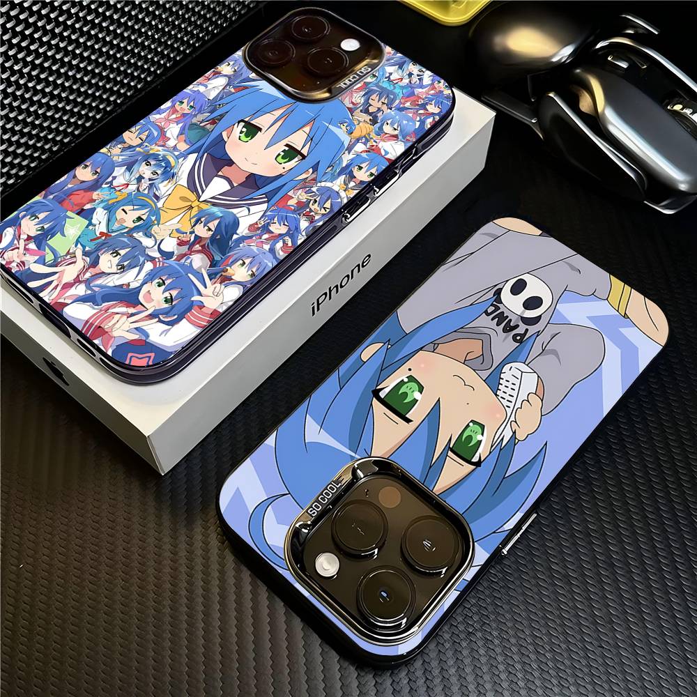 Anime Girl Lucky Star Phone Case For IPhone 16 15 14 13 12 11 17 Pro MAX Plus Pro Matte Shockproof Cover