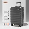 Women's 24-Inch Leather Trolley Suitcase with Universal Wheels, Sturdy and Durable, Large Capacity, 2026 Edition, with Combination Lock.