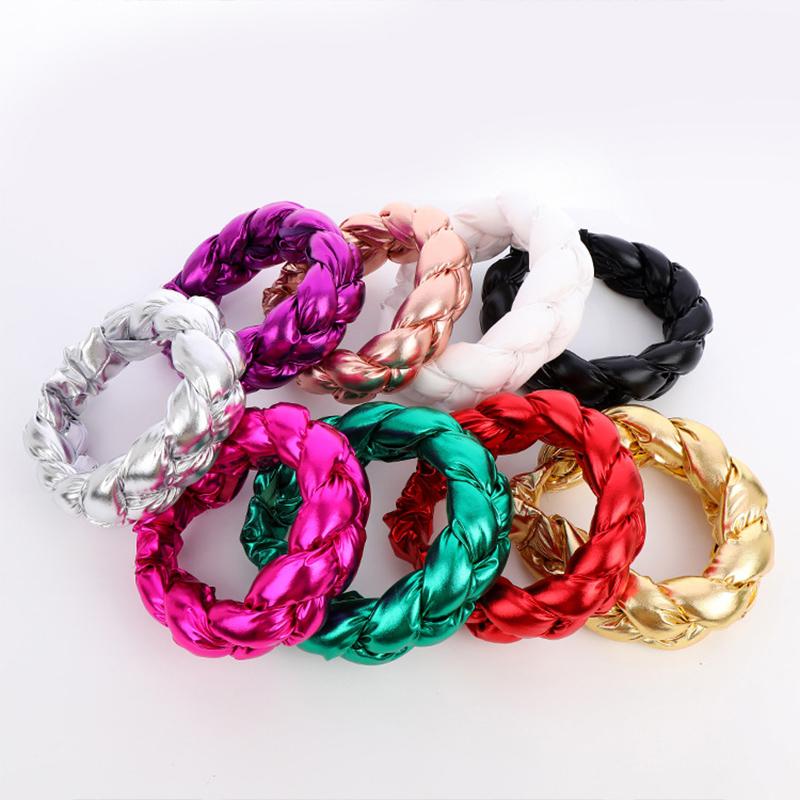 Fashion Braids Headbands for Women Candy Color Elastic Hair Bands Ladies Turban Female Headwear Accessories Bandage Bandana