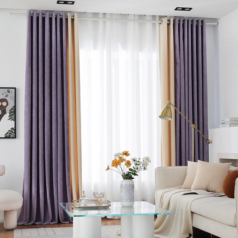 Baby Fleece French Cream High Blackout Curtain Cloth, Bedroom Children'S Room Sun Protection And Heat Insulation Curtain Finished Product