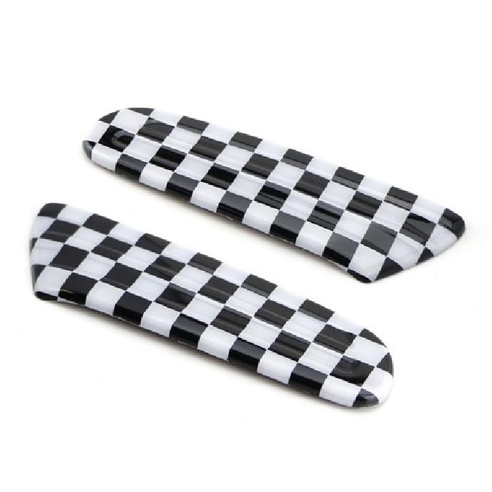 Black Checkerboard Style Side Marker Lamp Scuttle ert For MINI F55 F56 F57