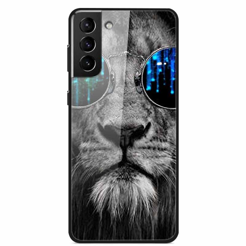 For Samsung S22 5G Cases S22Plus S22Ultra 5G Tempered Glass Hard Back Cover for Samsung Galaxy S22 Plus Case S22Ultra S22+ Cover