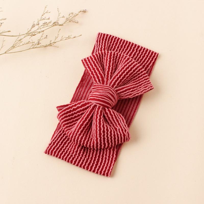 Solid Color Bowknot Baby Headband Sweet Headwear Kids Girls Boutique Elastic Protect Turban Headand Baby Hair Style Accessories