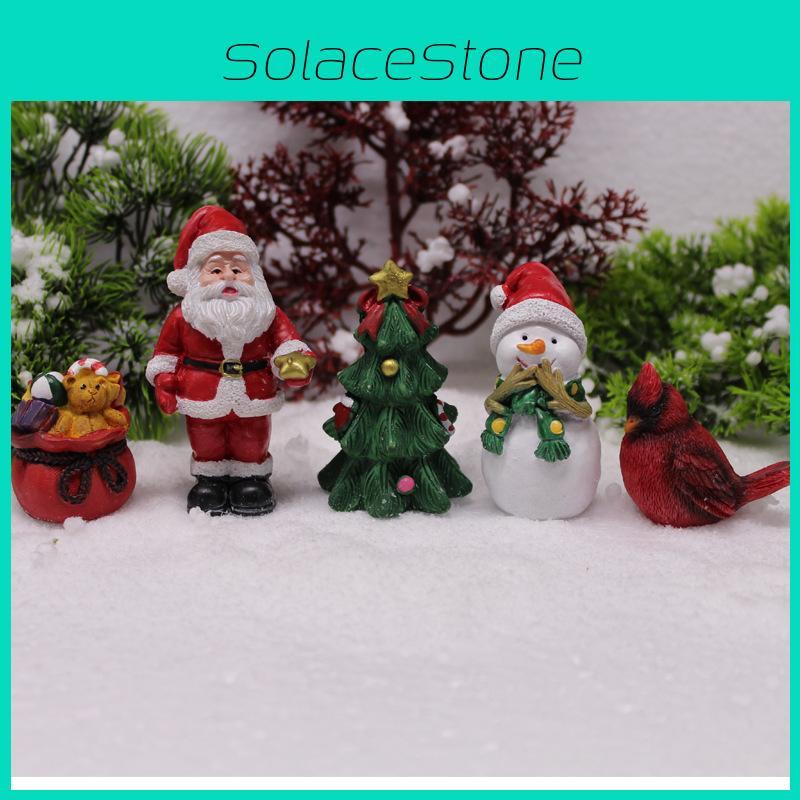 Christmas Resin Figurines Featuring Santa And Snowman For Inhome Holiday Decorations And Gifting
