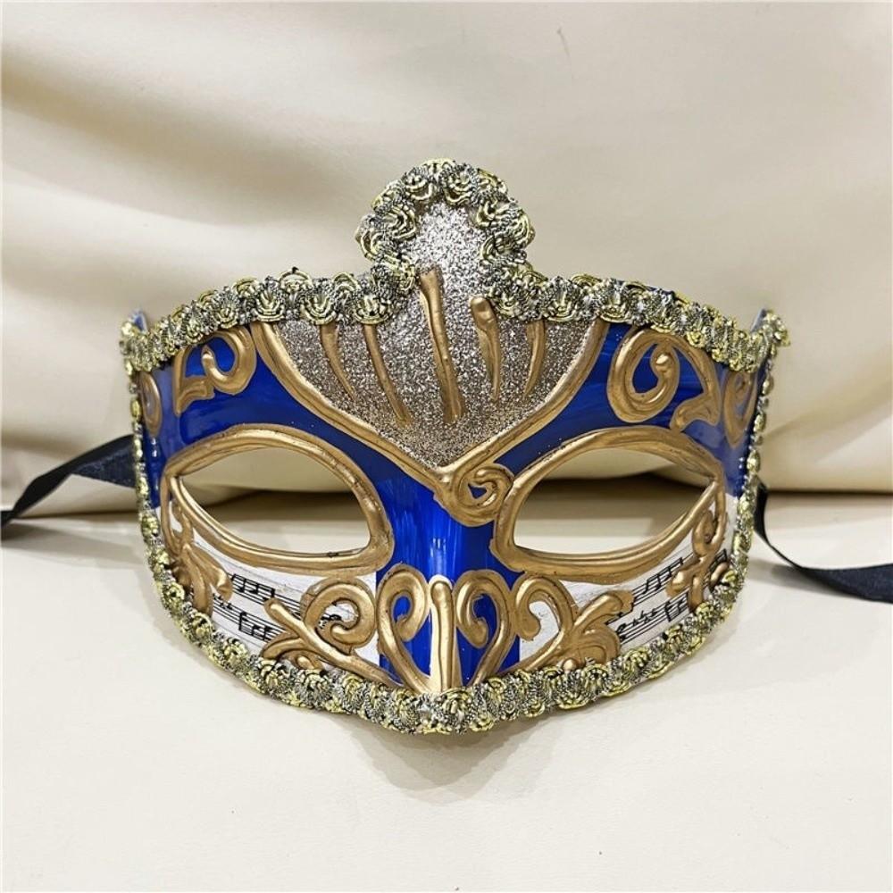 Halbgesichts-Glitzermaske Plastik Venedig Maske Einfache Halloween-Masken Männer