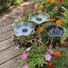 Watering Station Flower Garden Stake Ceramic Bird Feeder Tray Bee Butterfly Water Feeder  Outdoor