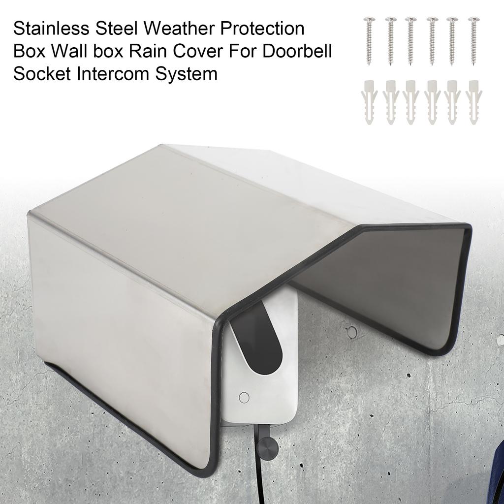 Stainless Steel Weather Protection Box Wall Box Rain Cover For Doorbell Socket
