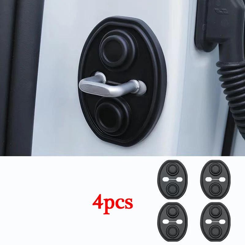 Upgrade Car Door Closing Shockproof Silicone Cushion Mute Shock Absorber Protective Covers Car Door Latch Accessories