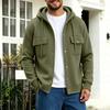 Men's Button Hoodie with Pockets Long Sleeve Casual Fashion