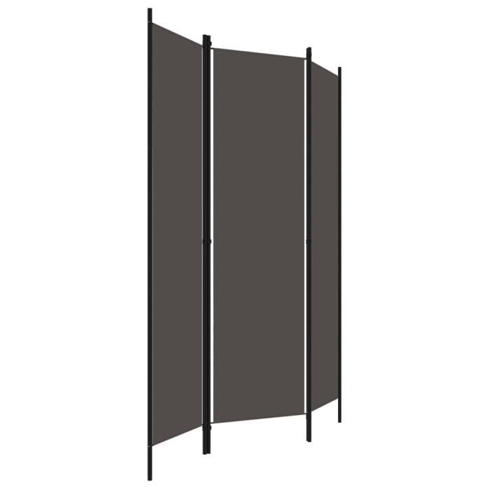 VidaXL Cloison de séparation 3 panneaux Anthracite 150x180 cm