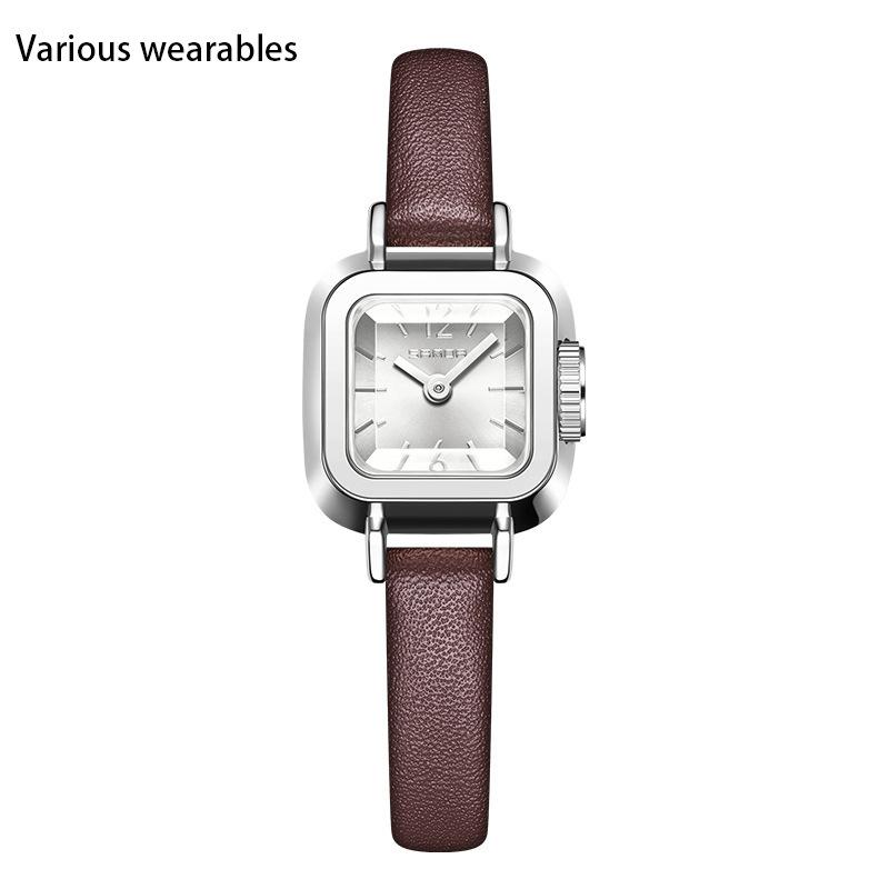 New Watch Square Mesh Belt Quartz Watch Fashion Simple Roman Pattern Waterproof Quartz Women's Belt Watch