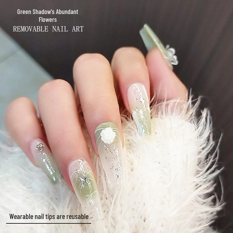Handcrafted Short Wearable Nail Art Stickers - High-End Boutique False Nails