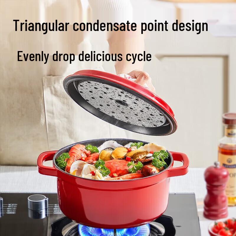 COOKER KING 24cm Enamel Cast Iron Stew Pot
