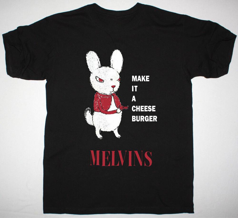 intage Melvins Bunny Men T-Shirt Tops tees Men's Women's Black Unisex Cotton All Sizes S-4XL