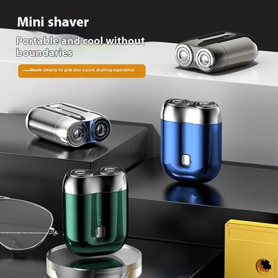 Neuer Mini-Doppelkopf-Rasierer Abnehmbarer Rasierer mit Digitalanzeige Elektrischer tragbarer Rasierer USB-Aufladung Ganzkörper-Waschrasierer