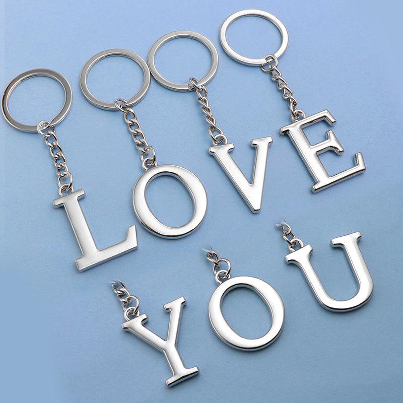 Custom English Alphabet Keychain: Personalized Letter Pendant Gift