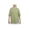 Logo Round Neck Pullover Short Sleeve Drop Shoulder T-Shirt Women T-Shirt Olive-Green DM5308-399