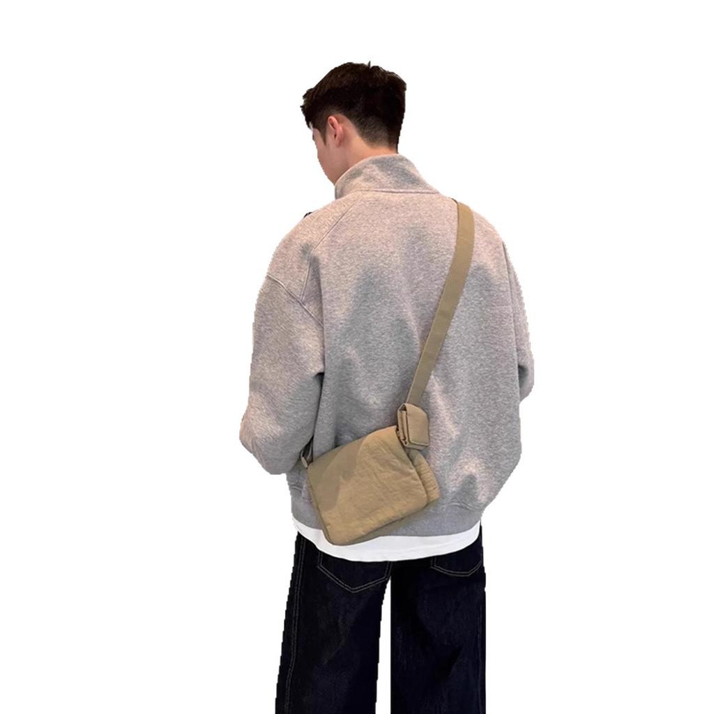 Cardigan Jacket Men's Autumn and Winter Stand-up Neck Sweater American Retro Short Jacket