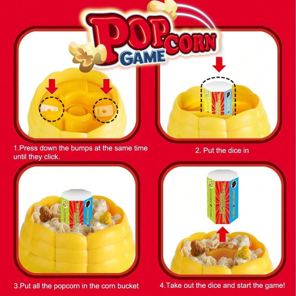 Gioco da Tavolo Popcorn Pop Up Gioco da Tavolo per Feste in Famiglia Giocattoli per Bambini Giochi di Natale e Giochi da Tavolo Creativi per Bambini e Bambine 3+