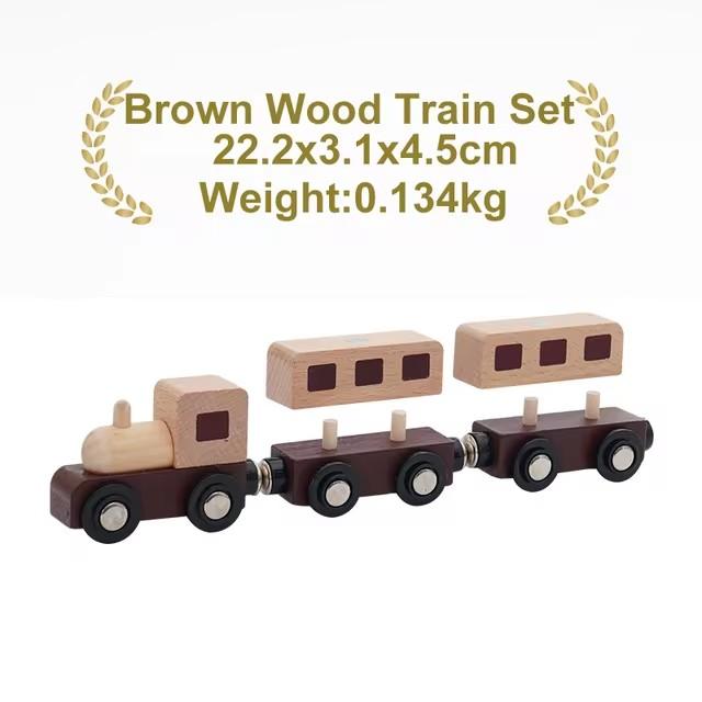 1pcs Magnetic Train Toys Wooden Train Locomotive Car Truck Railway Accessories Fit for Wooden Tracks Toys for Kids Gifts