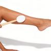 Back Lotion Applicator Curved Wooden   Handle Sunscreen Applicator with 3 Replaceable Heads