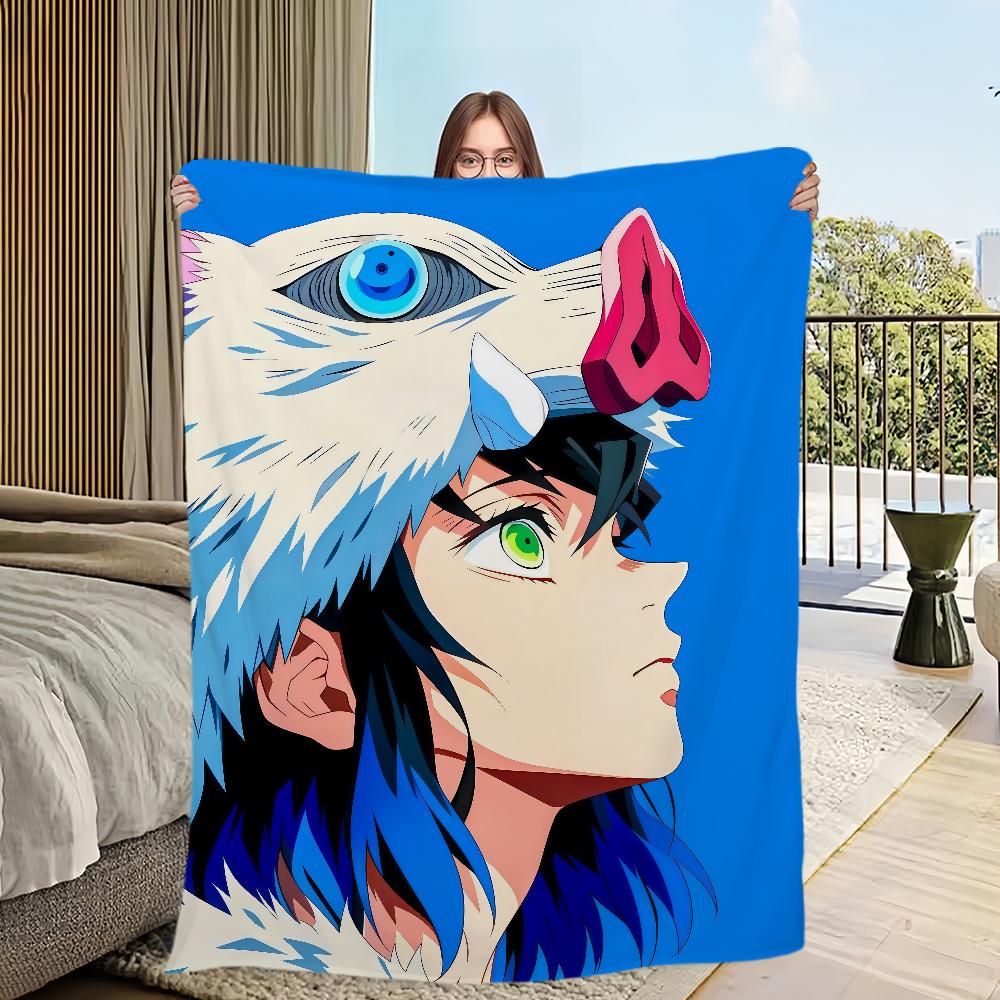 classic anime art cool hot Flannel warm soft plush blanket I-Inosuke H-Hashibira sofa living room hogar bedroom travel gift home