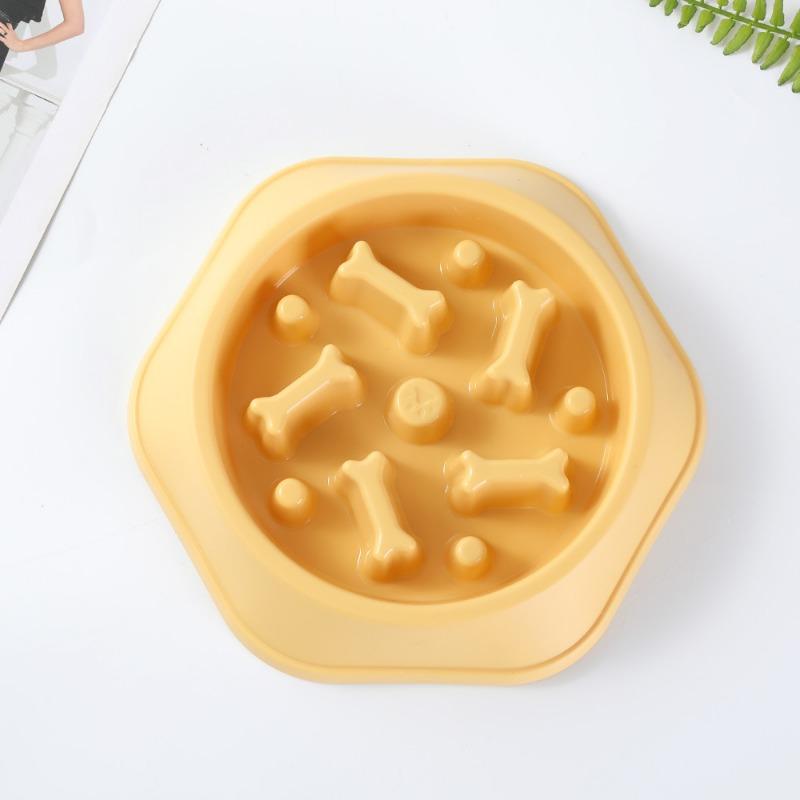 Anti-choking Pet Bowl, Anti-tipping Dog Bowl, Dog Bone Slow Food Single Bowl, Anti-choking and Anti-tipping