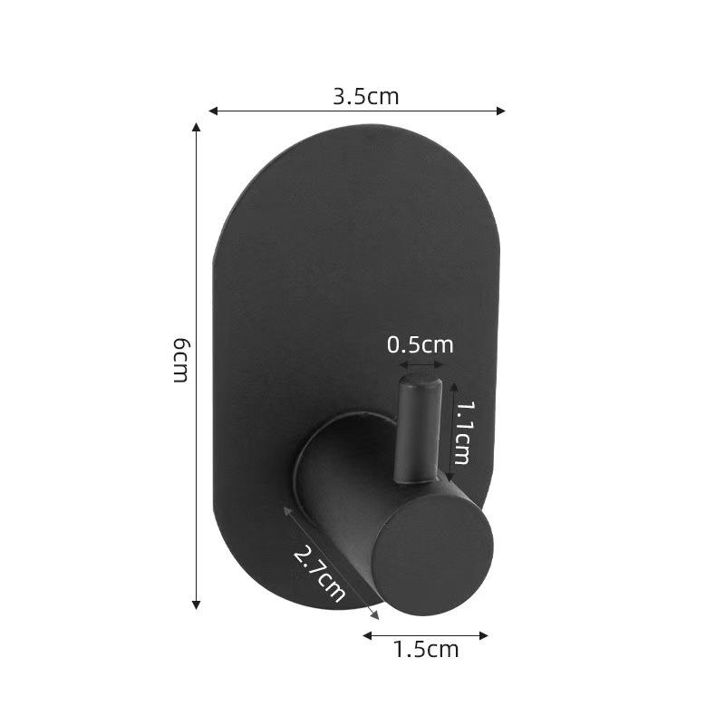 Stainless Steel Punch-Free Wall-Mounted Couple Coat Hooks