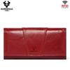 Ladies Wallet First Layer Cowhide Wallet Large Capacity Clutch Multi-card Wallet with Photo Window Wallet