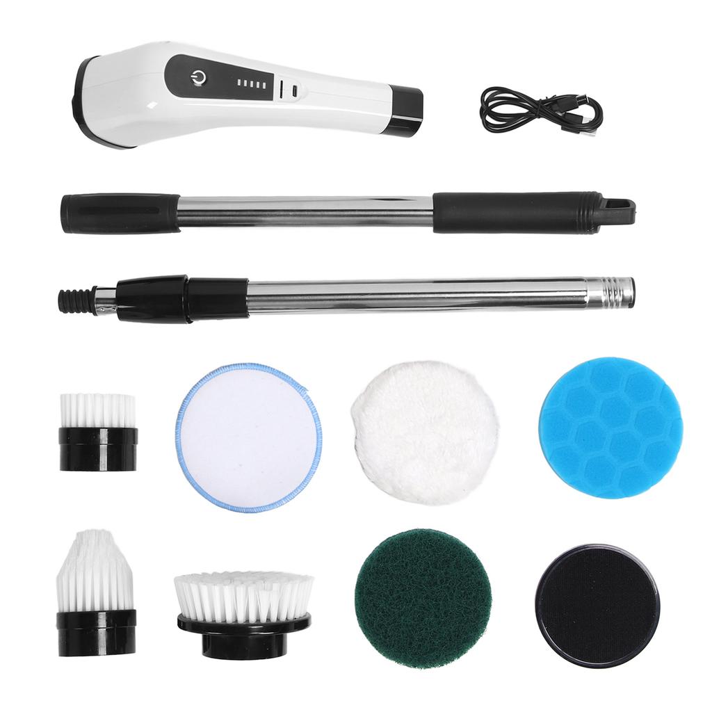 Electric Spin Scrubber Cordless Handheld Adjustable Smart Power Shower Cleaning Brush 25W For Bathroom Tile Floor Car