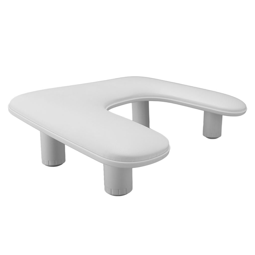 Two Hands Nail Arm Rest Adjustable Height Nail Hand Cushion Portable U Shape Design PU Leather Hand 