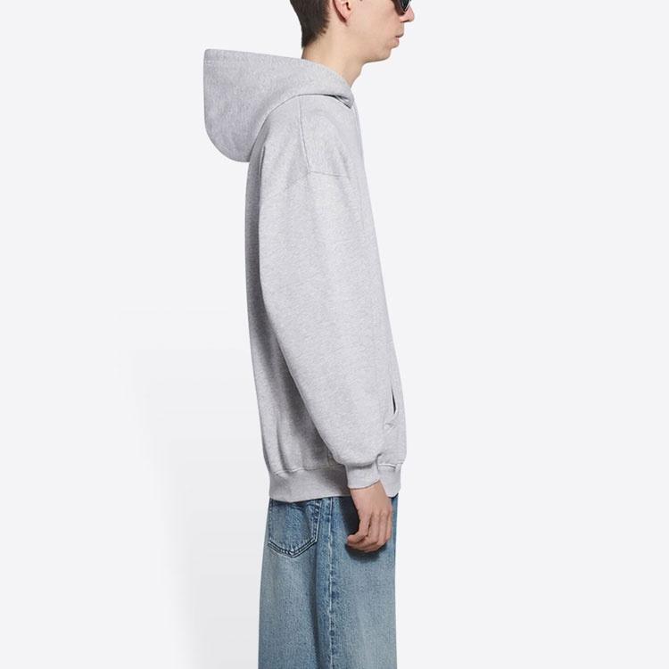 Balenciaga Political Campaign Hoodie Medium Fit 'Grey' Men's 600583TKVI91379