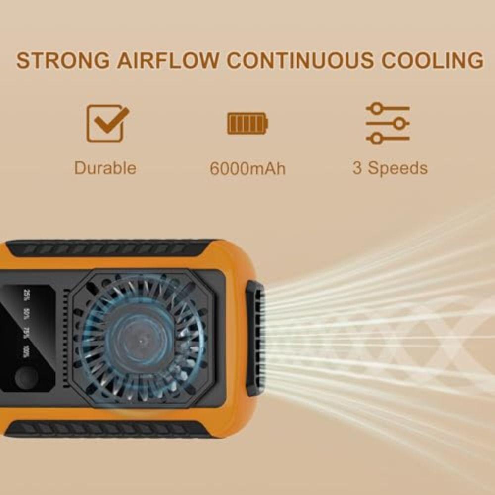 Adjustable Speed Neck Hanging Fan Handheld Portable Waist Fan  Outdoor Work