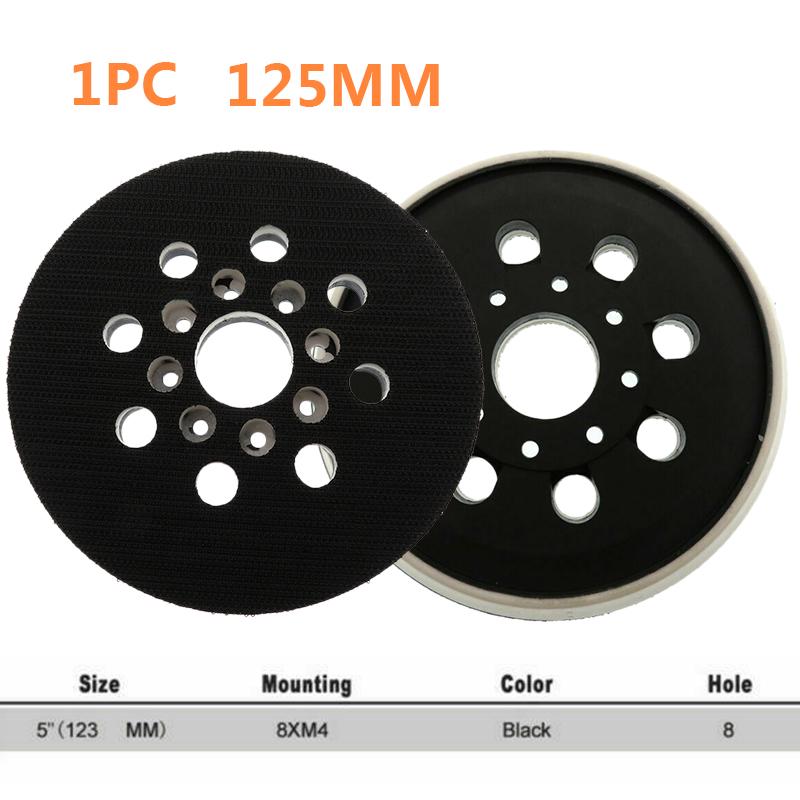 Plato De Lijado De 125 Mm Con 8 Agujeros - Compatible Con Bosch, Skil Y Otras Lijadoras, Sistema De Recogida De Polvo, Gancho Y Bucle