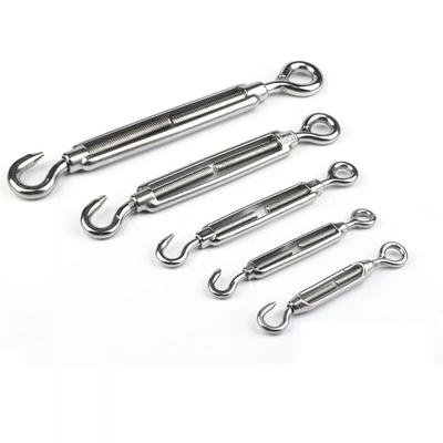 1Pcs Hooks & Eye Turnbuckle Wire Rope Tensioner 304 Stainless Steel Oc Oo Cc Type Tension Device Line Cable Tension Set