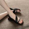 Summer niche design two wear 3.5CM with retro simple open-toed ins fairy wind beach non-slip soft bottom Korean version