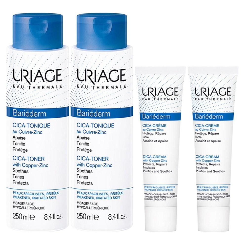 [Uriage] Bariéderm Cica Toner 250ml + Cica Creme 40ml Set, 2 Sets