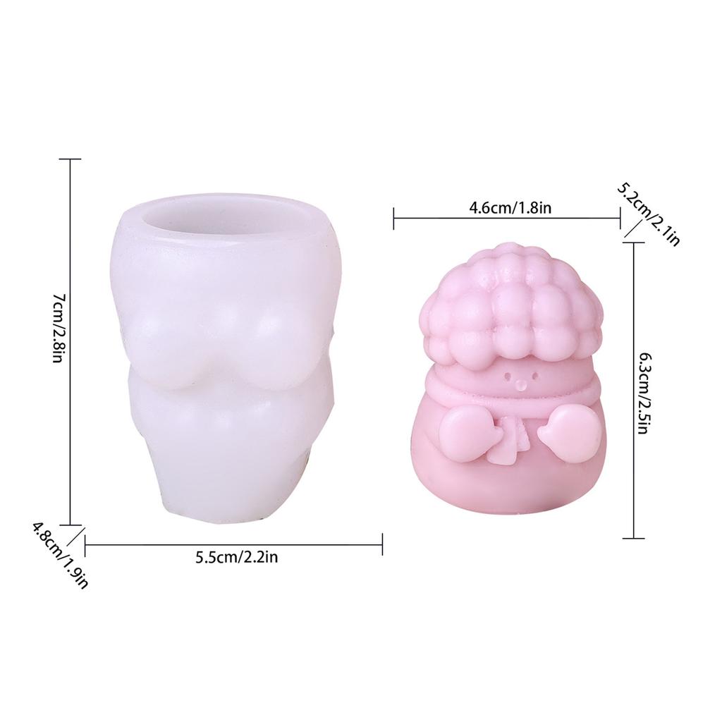 Snowman Silicone Mould Christmas Candle Molds Epoxy Resin Molds Baking Molds Craft Supplies for Home Decorations