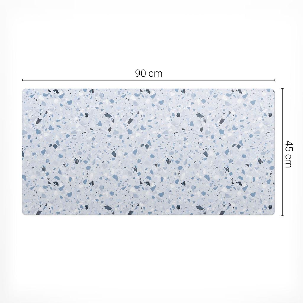 Protective Desk Mat Keyboard Mouse Pad Mosaic Terrazzo 90x45 cm