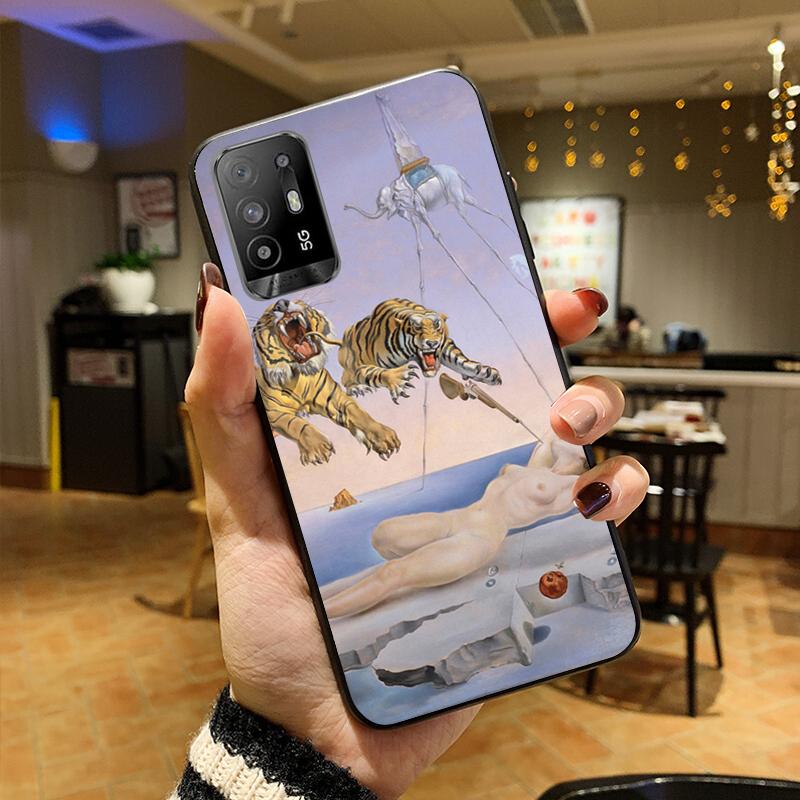 Salvador Dali Art Phone Case for OPPO A54 A74 A94 A53S A9 A5 A15 A16 A91 A96 A76 Reno8 8Pro Reno2 Z