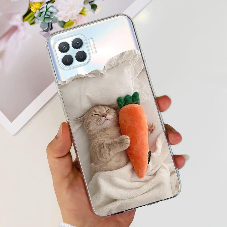 For OPPO Reno 4 Lite Case CPH2125 Phone Case Cute Cartoon Soft Silicone Back Cover For OPPO F17 Pro CPH2119 Coque A93 2020 Funda