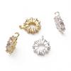 [10,5x13mm] Ruota Distanziatrice in Zircone Distanziatori a Gancio Perline Placcate Oro Perline Placcate Argento Accessori per Braccialetti Collane Fai da Te 1pz