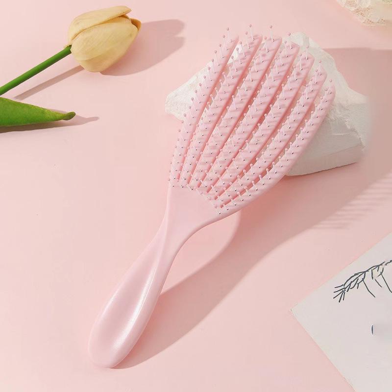 

Shell Hollow-Out Anti-Static Hair Comb - Fluffy Styling & Massaging Comb for Wet/Dry Hair рожевий