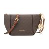 MICHAEL KORS Jordi detachable and adjustable shoulder strap all-over printed artificial leather shoulder crossbody bag small women's fruit brown
