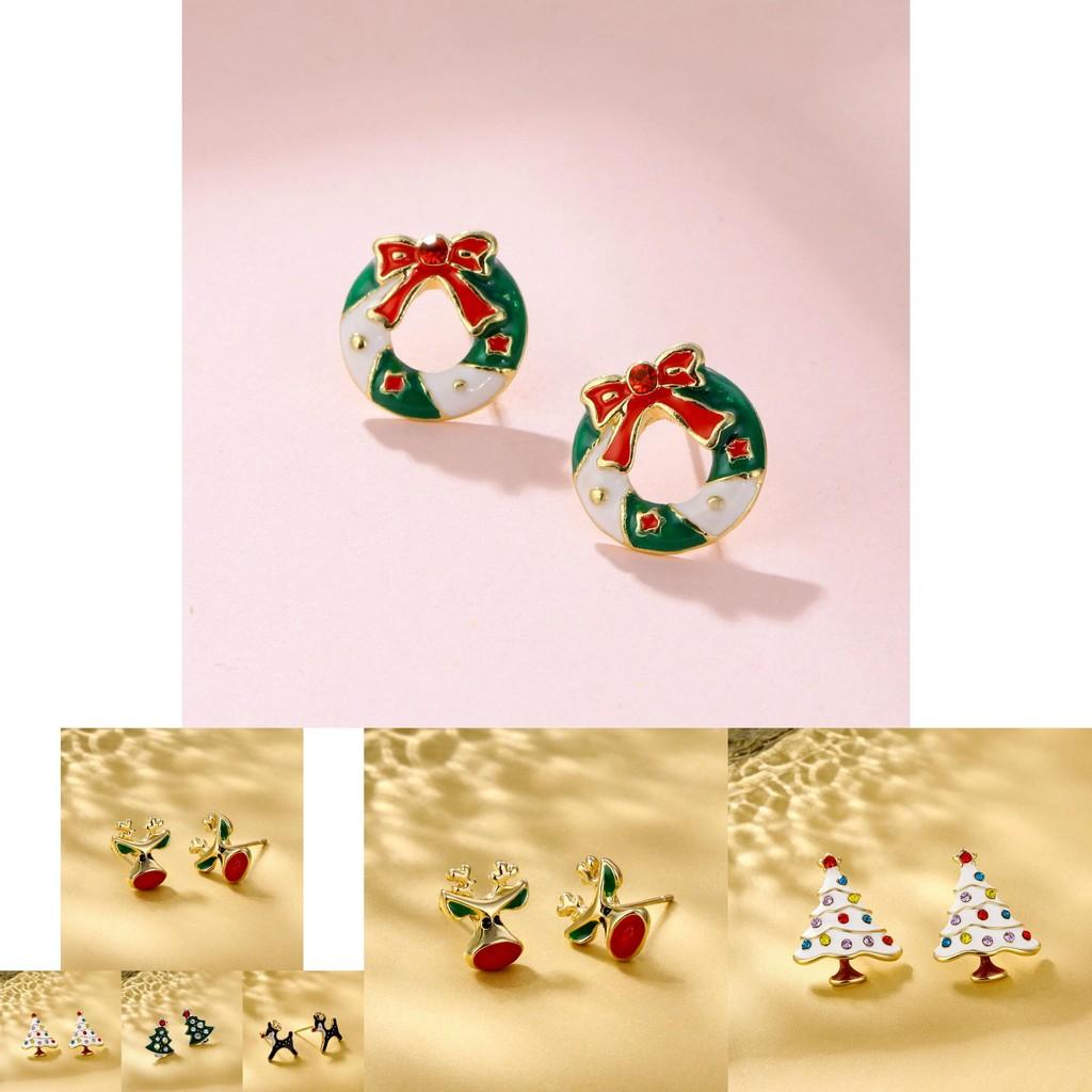 Stylish Alloy Christmas Earrings Fashionable Holiday Accessories