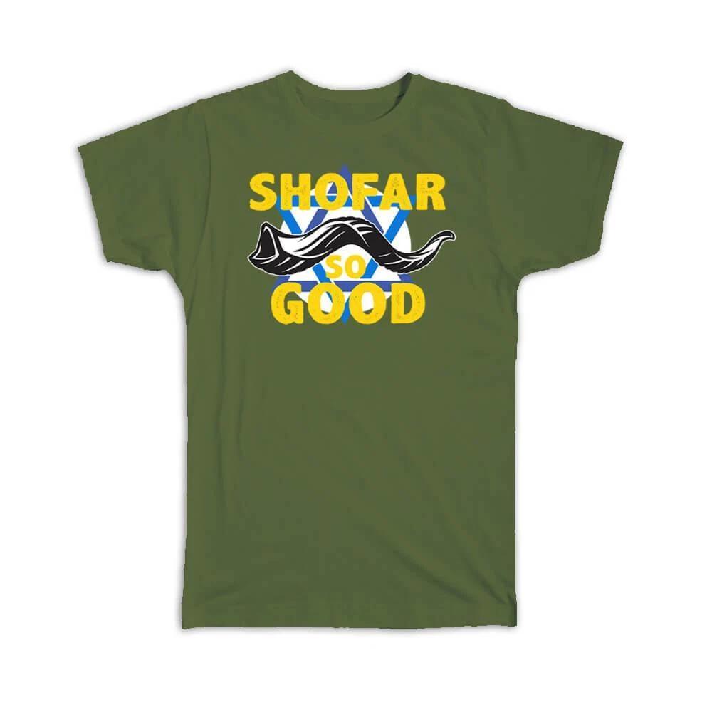 Gift T-Shirt : Shofar So Good Shalom Shabbat Jerusalem Israel Star Of David S