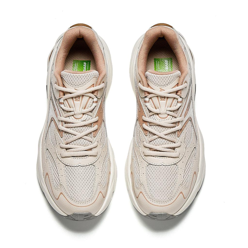 Anta AT802 Cushioning Abrasion Resistant Height Increasing Casual Shoes Women's Chalk/Classic Umber Gray 922618882-4