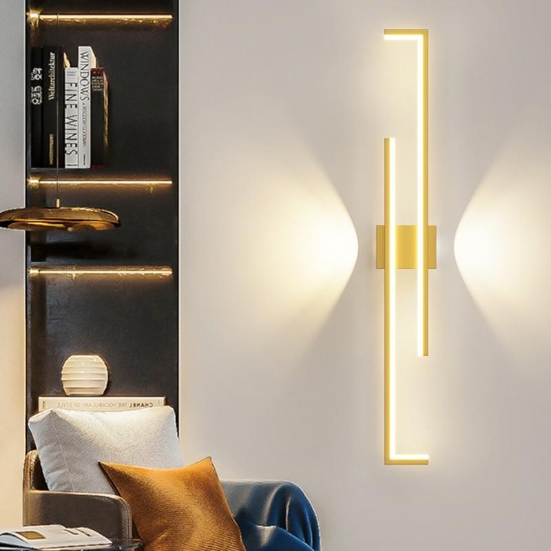 60/80/100/120cm Linear Wall Lights Aluminum Wall Lamp Living Room Bedroom Aisle Light Minimalist LED